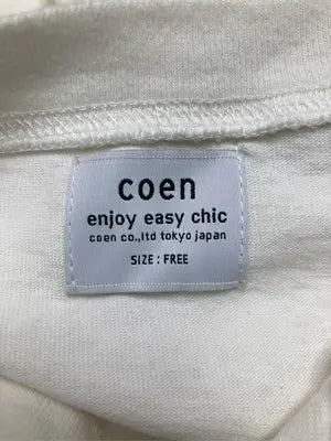 coen/コーエン/Tシャツ/カットソー/トップス/ホワイト/FREE