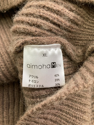 aimoha MEN/アイモハメン/ニット/セーター/トップス/ブラウン/XL