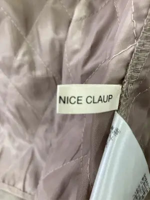 NICE CLAUP/ナイスクラップ/ノーカラーコート/ジャケット/アウター/ベージュ/F