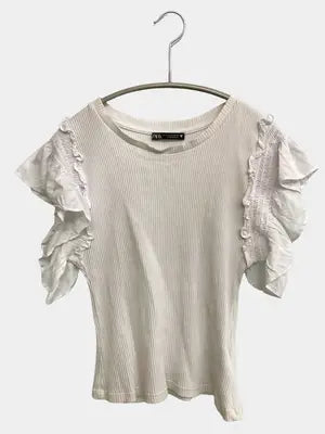ZARA/ザラ/Tシャツ/カットソー/トップス/ホワイト/USA M