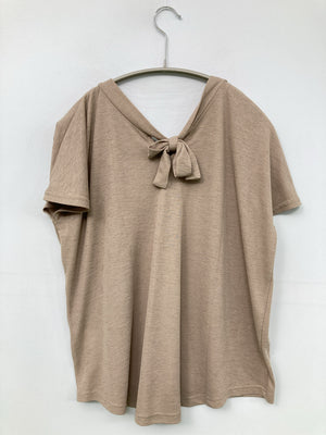 NOWNOW/ナウナウ/Tシャツ/カットソー/トップス/ブラウン/M