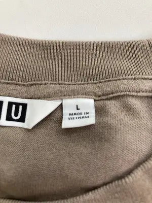 UNIQLO/ユニクロ/Tシャツ/カットソー/トップス/ベージュ/L