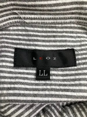LEOZ/シャツ/ブラウス/トップス/グレー/LL
