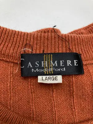 CASHMERE/カシミヤ/ニット/セーター/トップス/オレンジ/LARGE