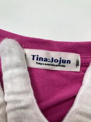 TINA:JOJUN/ティーナジョジュン/Tシャツ/カットソー/トップス/ピンク/M