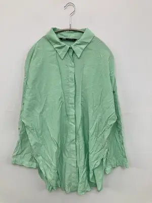 ZARA/ザラ/シャツ/ブラウス/トップス/ライトグリーン/EUR L