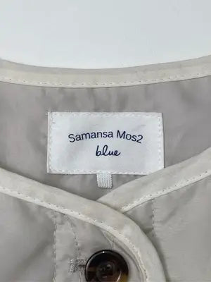Samansa Mos2 blue/サマンサモスモスブルー/ブルゾン/ジャケット/アウター/ベージュ/フリー