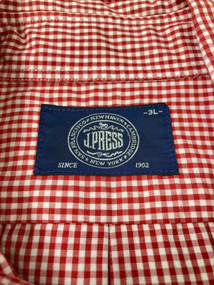 J.PRESS/ジェイプレス/シャツ/ブラウス/トップス/レッド/3L