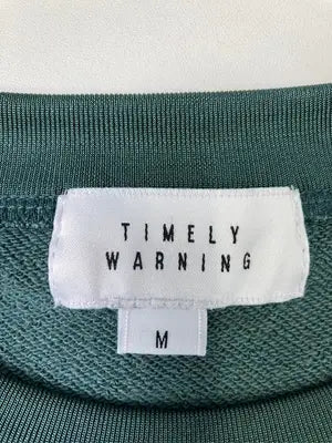 TIMELY WARNING/タイムリーワーニング/スウェット/トップス/グリーン/M