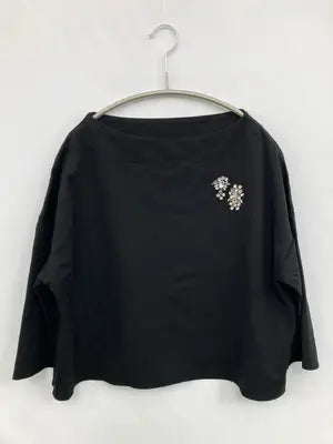 LOUNIE/ルーニィ/Tシャツ/カットソー/トップス/ブラック/38