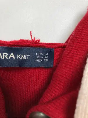 ZARA/ザラ/ニット/セーター/トップス/レッド/USA M