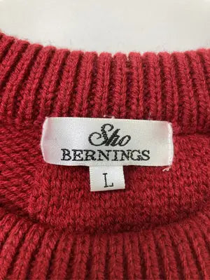 bernings-sho/ニット/セーター/トップス/レッド/L
