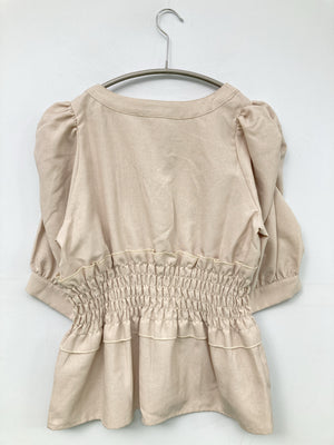 aquaist/アクアイスト/シャツ/ブラウス/トップス/ベージュ/M
