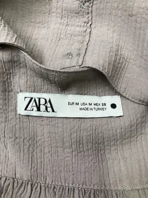 ZARA/ザラ/シャツ/ブラウス/トップス/ブラウン/USA M
