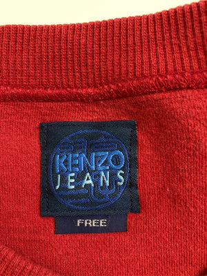 KENZO JEANS/ケンゾージーンズ/スウェット/トップス/レッド/FREE