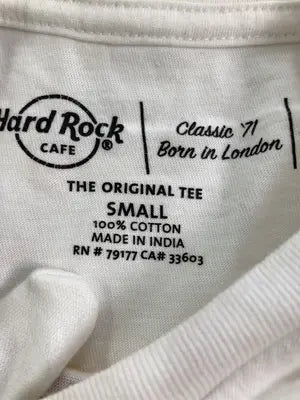 Hard Rock CAFE/ハードロックカフェ/Tシャツ/カットソー/トップス/ホワイト/SMALL