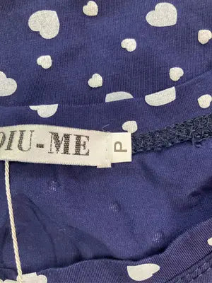 QIU-ME/Tシャツ/カットソー/トップス/ネイビー/P