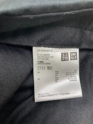 UNIQLO/ユニクロ/チノパンツ/パンツ/ブラック/ウエスト88cm  レングス76cm