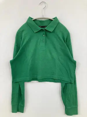 ZARA/ザラ/ポロシャツ/トップス/グリーン/EUR M