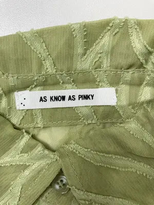 AS KNOW AS PINKY/アズノゥアズピンキー/シャツ/ブラウス/トップス/ライトグリーン/F