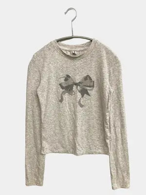 FESHORNI/Tシャツ/カットソー/トップス/グレー/M