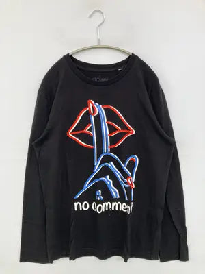 NO COMMENT/Tシャツ/カットソー/トップス/ブラック/M