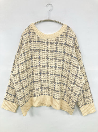 ニット/セーター/トップス/アイボリー/F