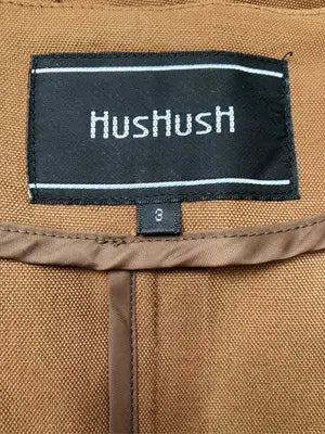 HushusH/ノーカラージャケット/ジャケット/アウター/ブラウン/L