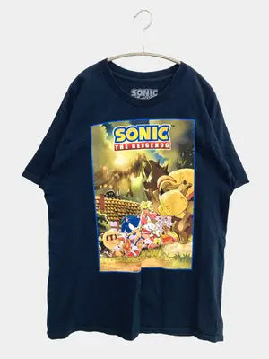 SONIC THE HEDGEHOG/Tシャツ/カットソー/トップス/ブラック/L/G