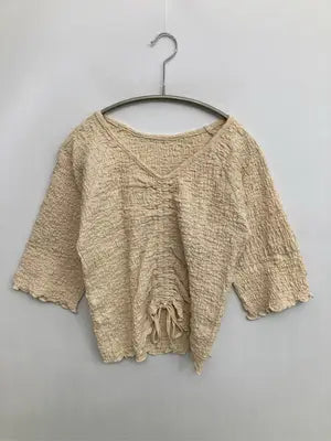 Tシャツ/カットソー/トップス/ベージュ/F