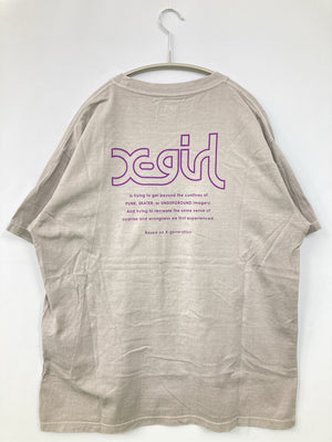X-GIRL/エックスガール/Tシャツ/カットソー/トップス/グレー/S