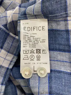 EDIFICE/エディフィス/シャツ/ブラウス/トップス/ネイビー/L