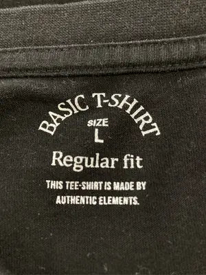 BASIC T-SHIRT/Tシャツ/カットソー/トップス/ブラック/L