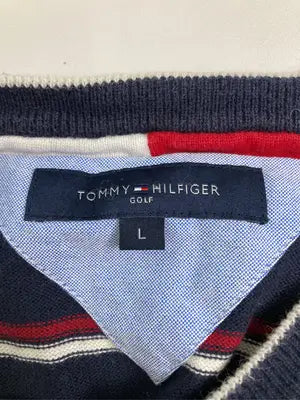TOMMY HILFIGER/トミーヒルフィガー/ニット/セーター/トップス/ネイビー/L