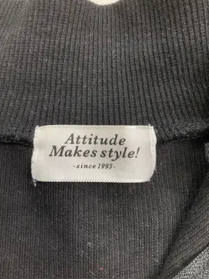 Attitude makes style!/アティチュードメイクススタイル/Tシャツ/カットソー/トップス/ブラック/F