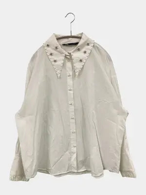 ZARA/ザラ/シャツ/ブラウス/トップス/ホワイト/USA L