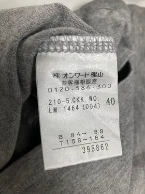 23区/ニジュウサンク/Tシャツ/カットソー/トップス/グレー/40