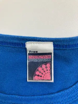 DOUBLENNEDLE/Tシャツ/カットソー/トップス/ブルー/FREE