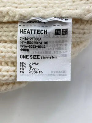UNIQLO/ユニクロ/ニットキャップ/ビーニー/帽子/アイボリー/ONE SIZE