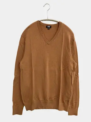 UNIQLO/ユニクロ/ニット/セーター/トップス/ブラウン/L