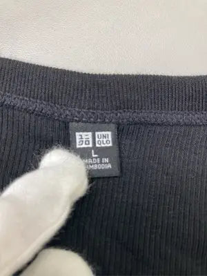 UNIQLO/ユニクロ/Tシャツ/カットソー/トップス/ブラック/L