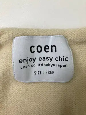 coen/コーエン/カーディガン/ボレロ/トップス/アイボリー/FREE