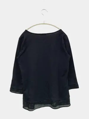 INDIVI/インディヴィ/Tシャツ/カットソー/トップス/ブラック/38