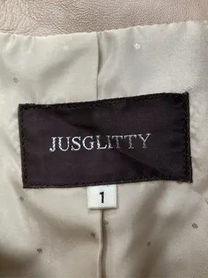 JUSGLITTY/ジャスグリッティー/レザージャケット/ジャケット/アウター/ベージュ/1