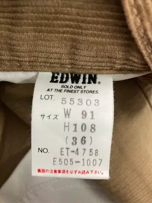 EDWIN/エドウィン/その他パンツ/パンツ/ブラウン/36
