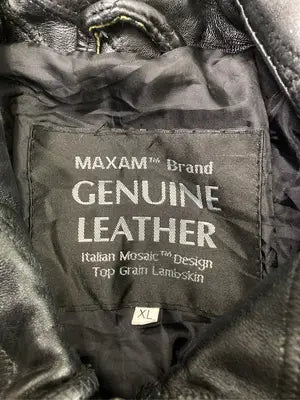 GENUINE LEATHER/レザージャケット/ジャケット/アウター/ブラック/XL