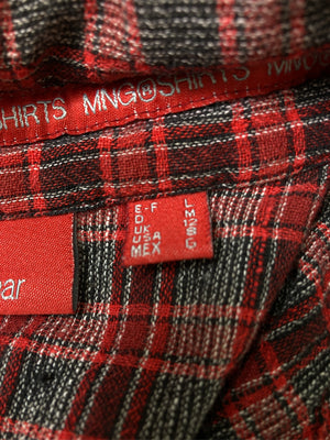 MNG/シャツ/ブラウス/トップス/レッド/L