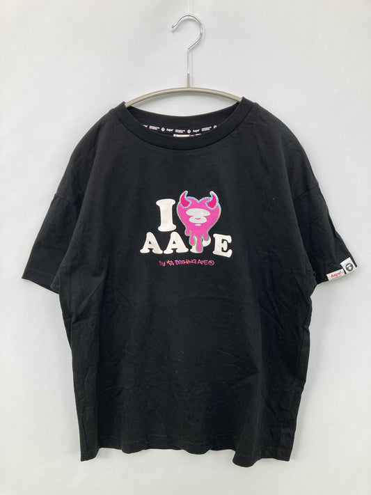 Aape/エイプ/Tシャツ/カットソー/トップス/ブラック/XS