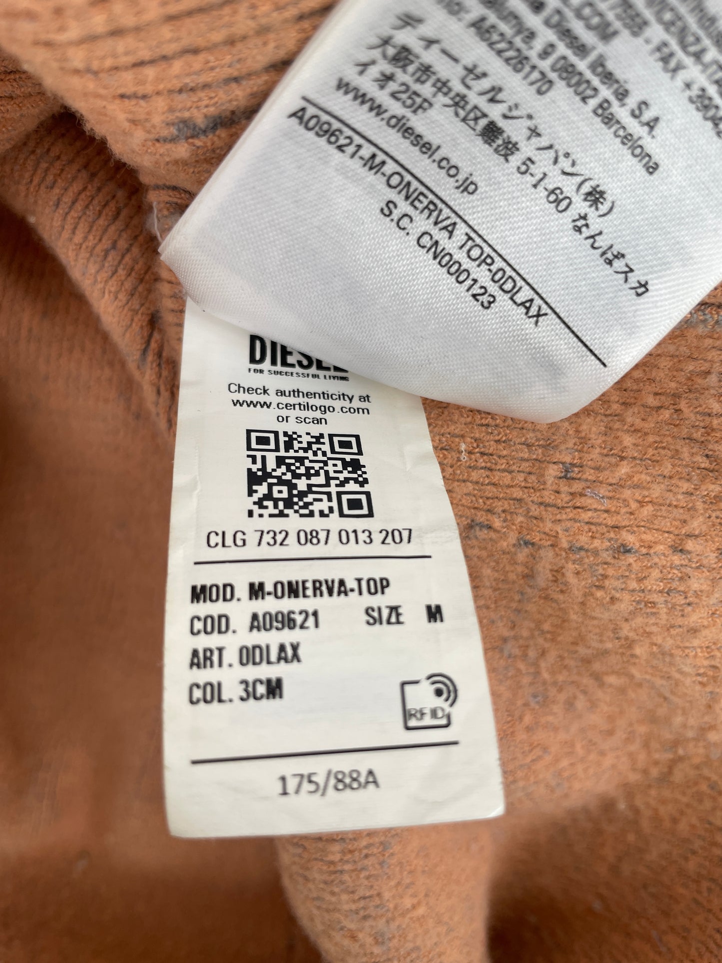 DIESEL/ディーゼル/タンクトップ/トップス/ピンク/M