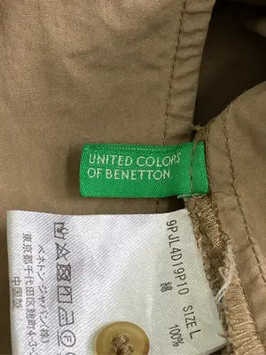 UNITED COLORS OF BENETTON/ユナイテッドカラーズオブベネトン/シャツワンピース/ワンピース/ドレス/ブラウン/L